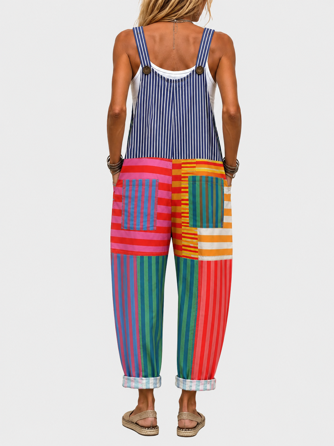 Salopette Capucine™ | Imprimé Patchwork Coloré