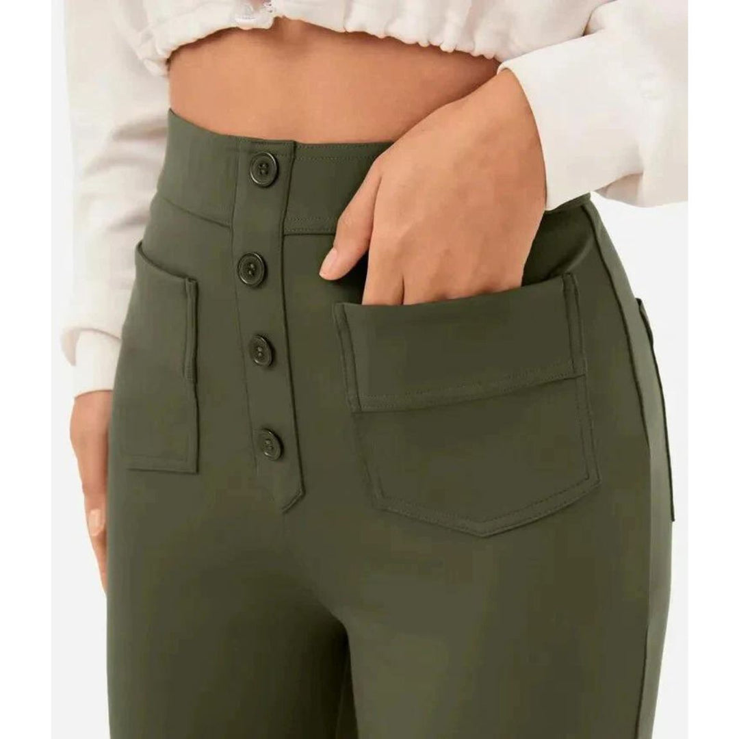 Adalee – Pantalon Stretch Taille Haute Ultra-Flexible