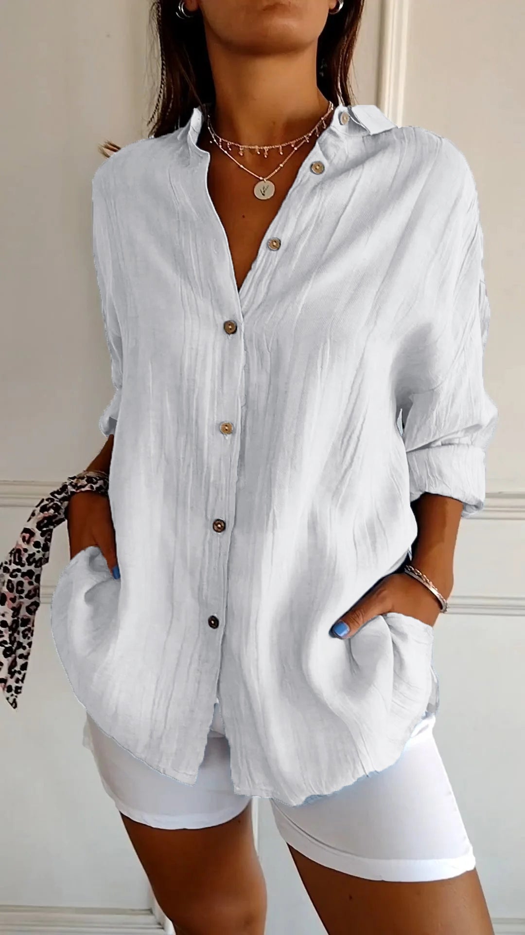 Aliah – Chemisier Chic Texturé pour Femme