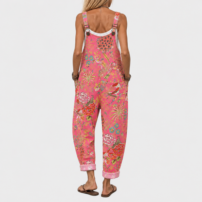 Salopette Émilienne™ | Motif Tropical Fleuri