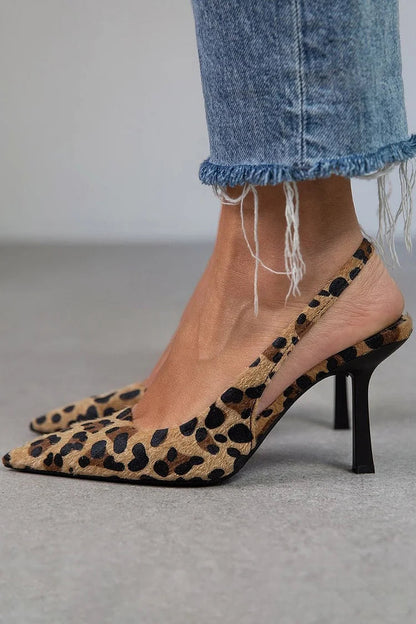 Maria – Slingbacks à Imprimé Léopard
