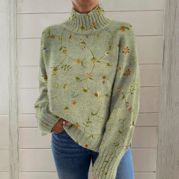 Alexa – Pull de Luxe avec Broderies Florales