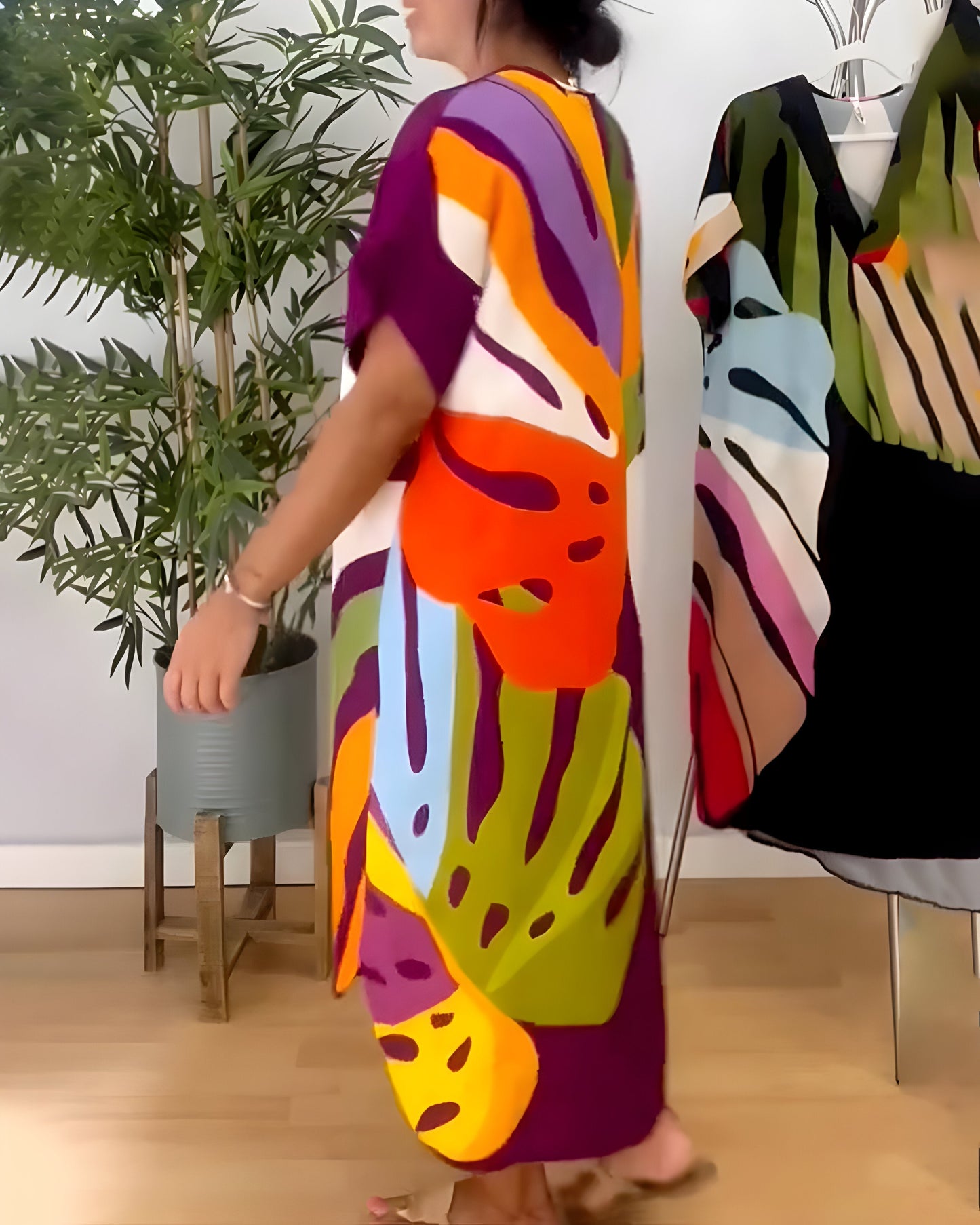 Rianna - Robe à Imprimé Abstrait