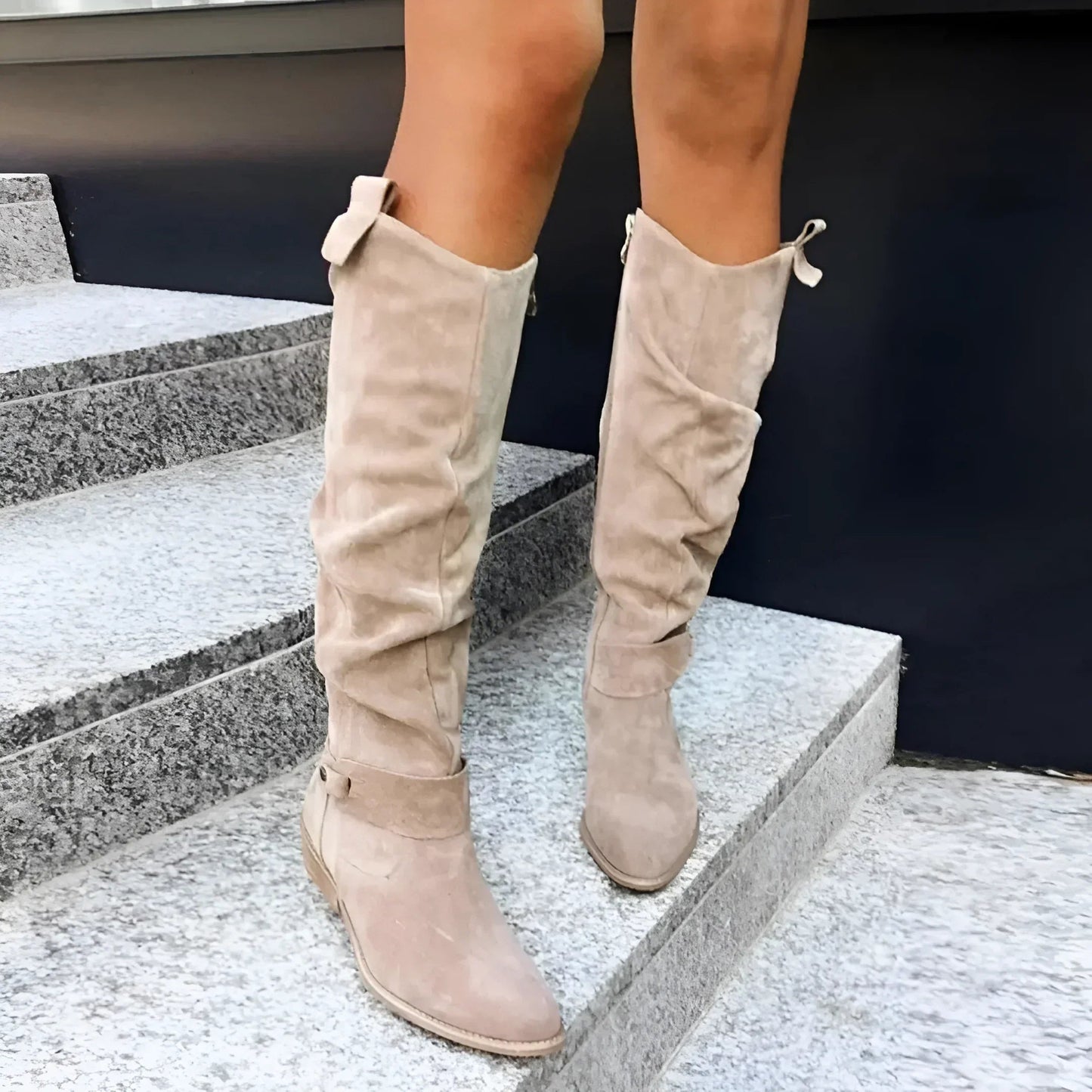 Eliza – Bottes Souples Élégantes en Aspect Suède