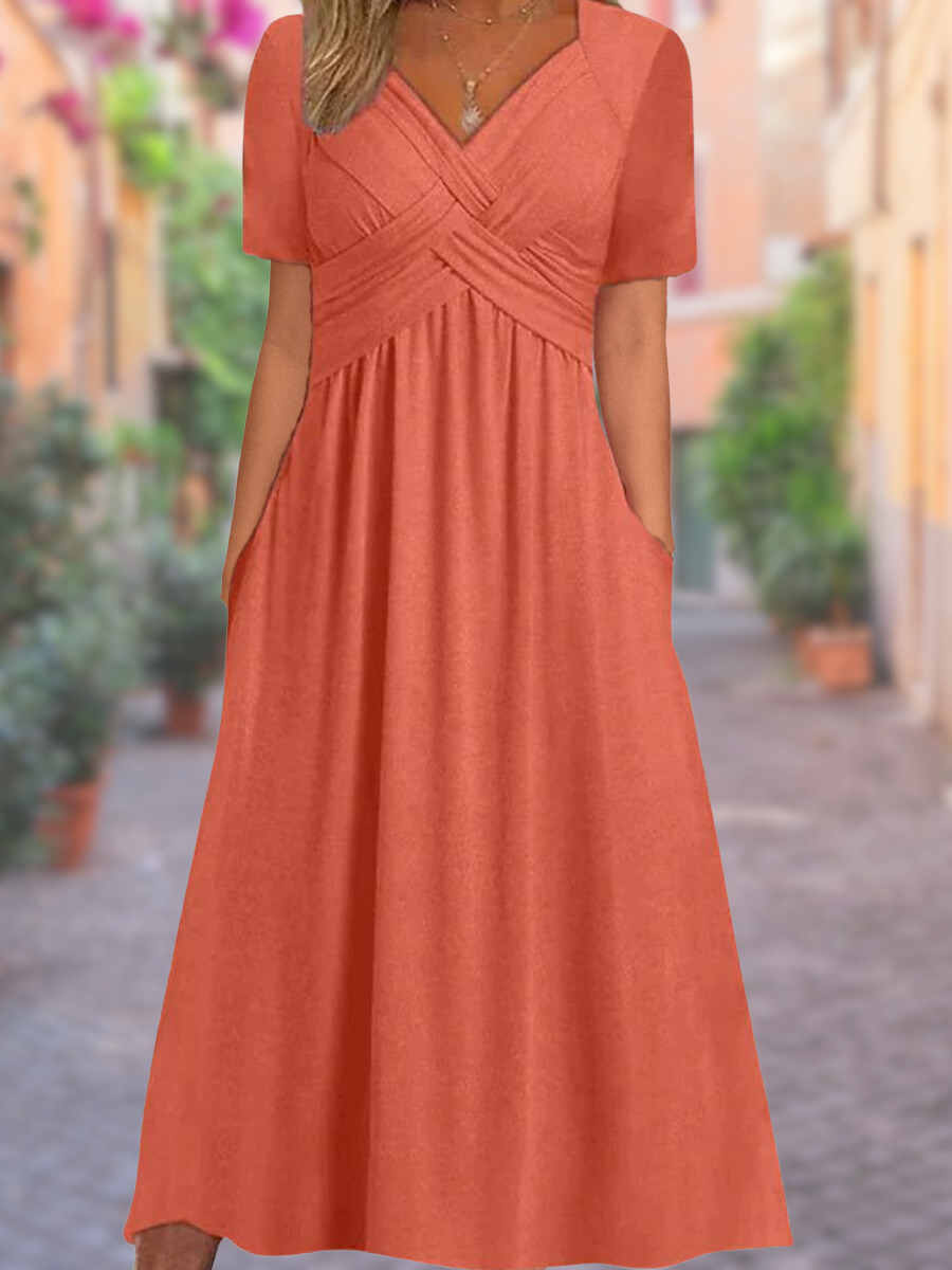 Selby – Robe Maxi Élégante avec Détail Croisé