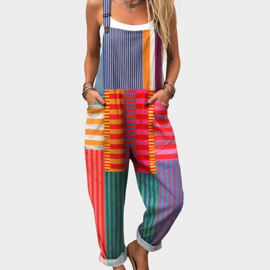 Salopette Capucine™ | Imprimé Patchwork Coloré