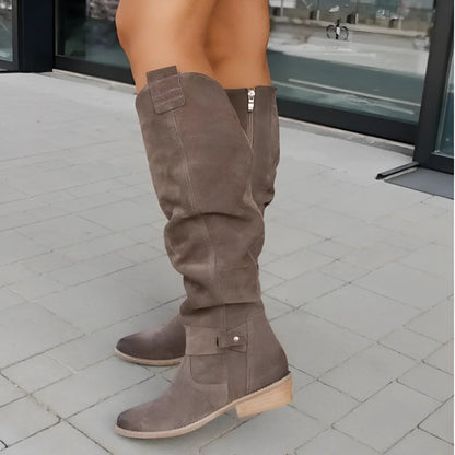 Eliza – Bottes Souples Élégantes en Aspect Suède