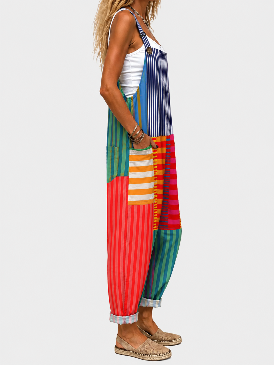 Salopette Capucine™ | Imprimé Patchwork Coloré