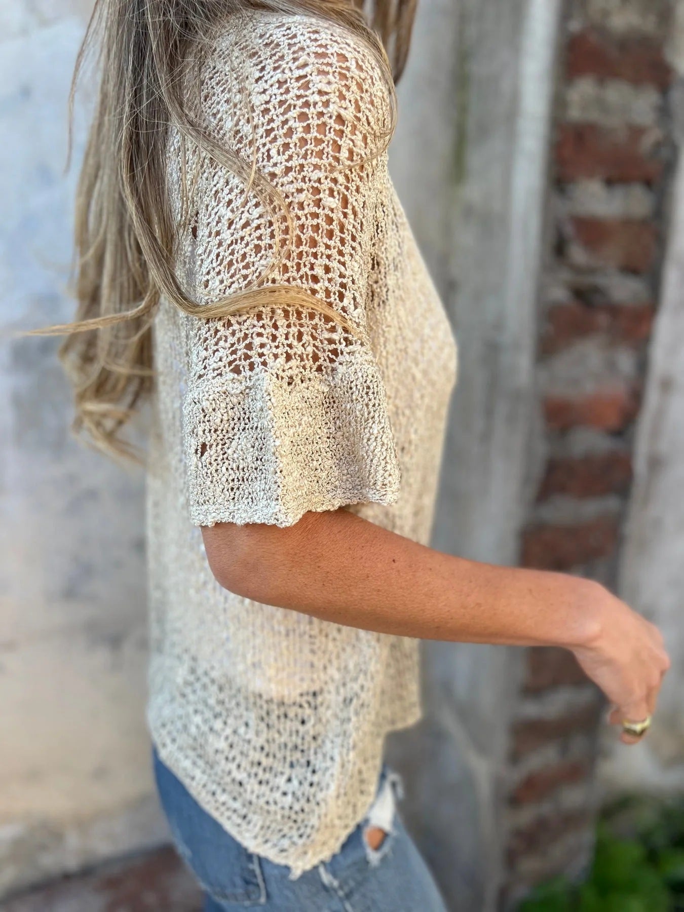 Camille™ | Gilet en maille ajourée