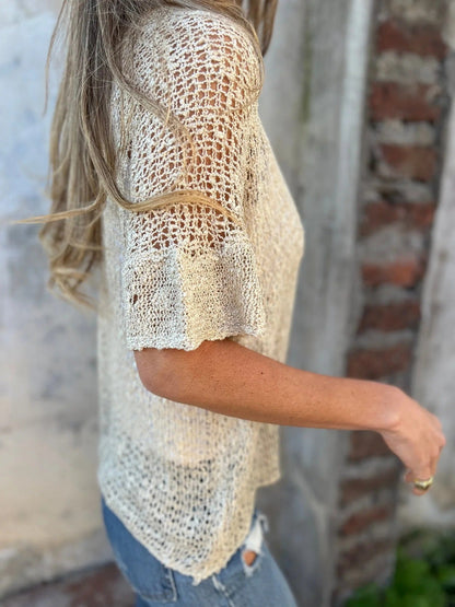 Camille™ | Gilet en maille ajourée