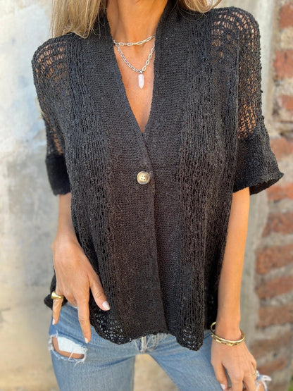Camille™ | Gilet en maille ajourée
