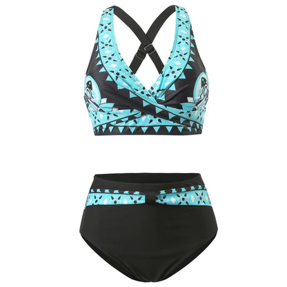 Nia | Bikini tendance à imprimé coloré avec haut de maintien
