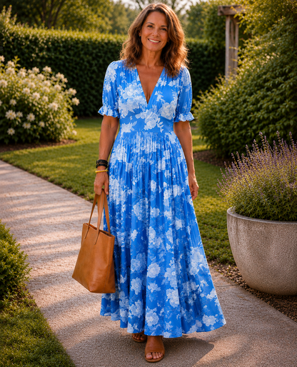 Adèle™ | Robe midi fleurie élégante