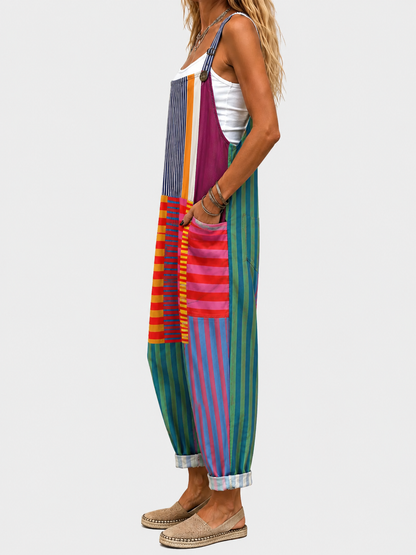 Salopette Capucine™ | Imprimé Patchwork Coloré