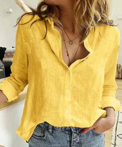 Alana – Chemisier Raffiné en Coton Texturé