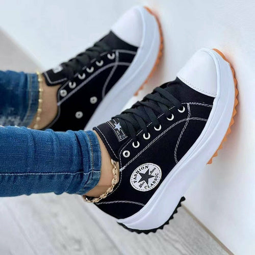Baskets casual en toile pour femmes