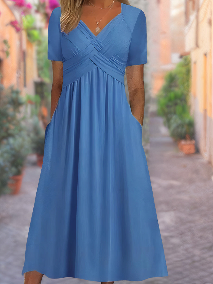 Selby – Robe Maxi Élégante avec Détail Croisé