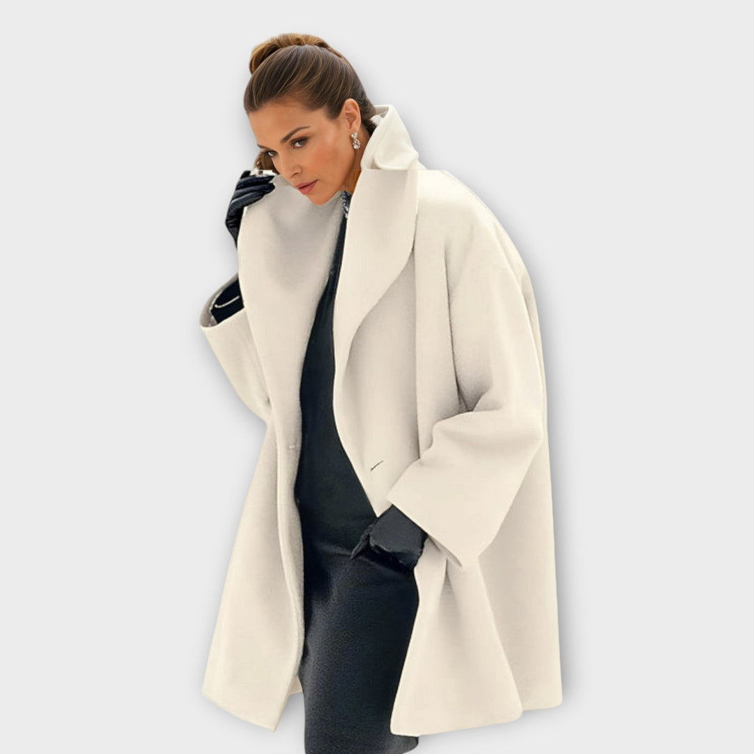 Maria – Manteau d'Hiver Oversize à Large Col