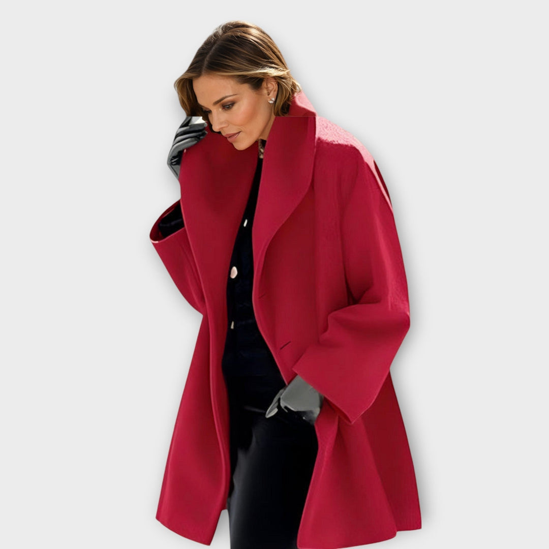 Maria – Manteau d'Hiver Oversize à Large Col