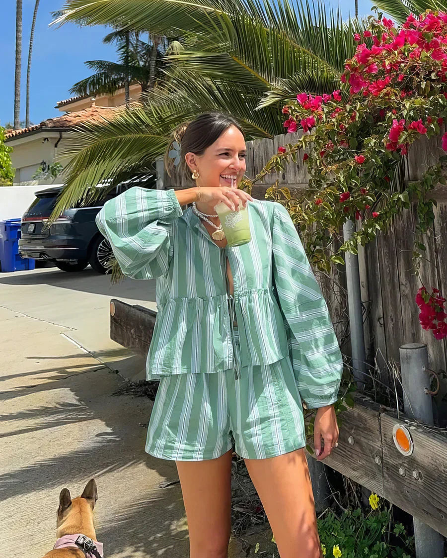 Noor | Ensemble d'été à rayures