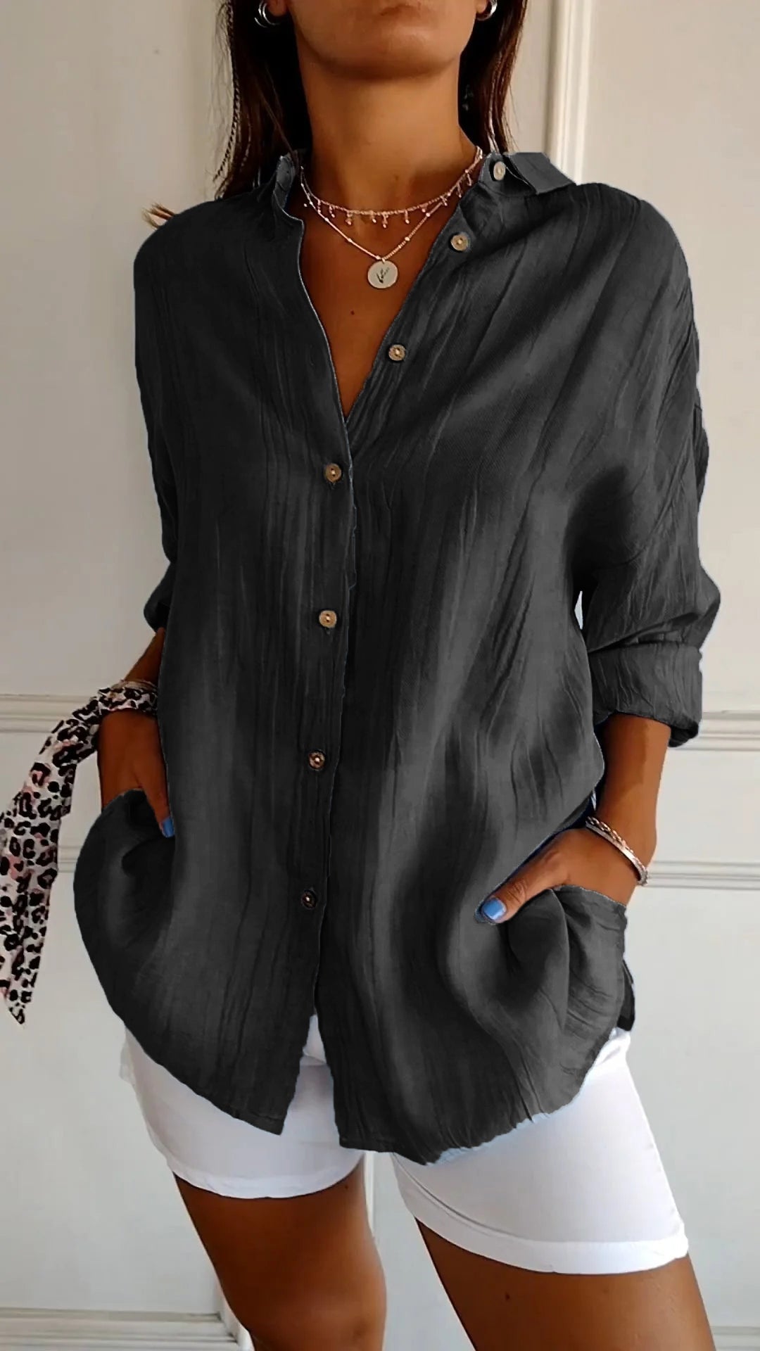 Aliah – Chemisier Chic Texturé pour Femme