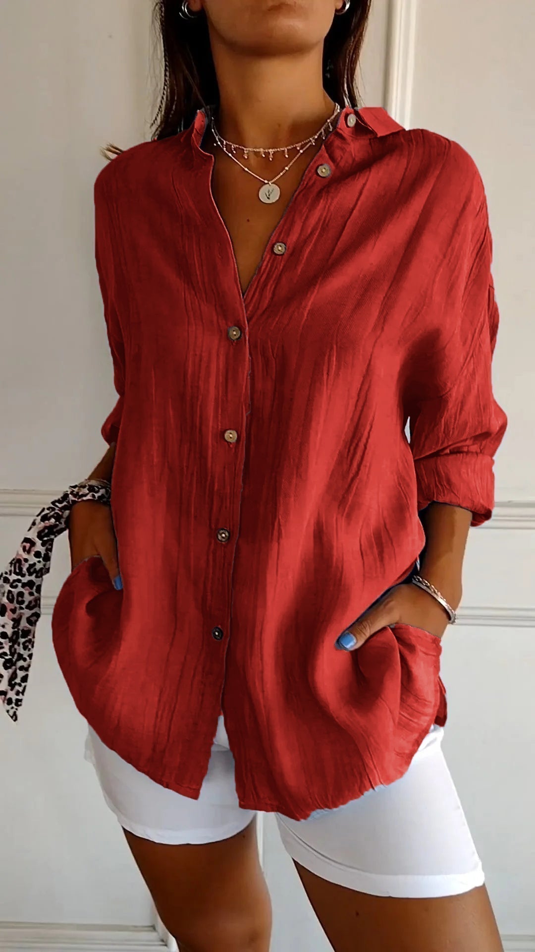 Aliah – Chemisier Chic Texturé pour Femme