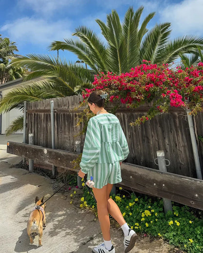 Noor | Ensemble d'été à rayures