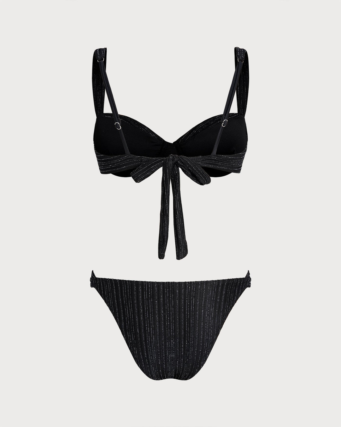 Ensemble de bikini noir à sequins avec armatures