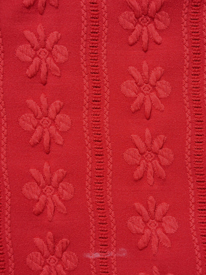 Ensemble de bikini rouge en tissu jacquard à nouer autour du cou avec cordon de serrage